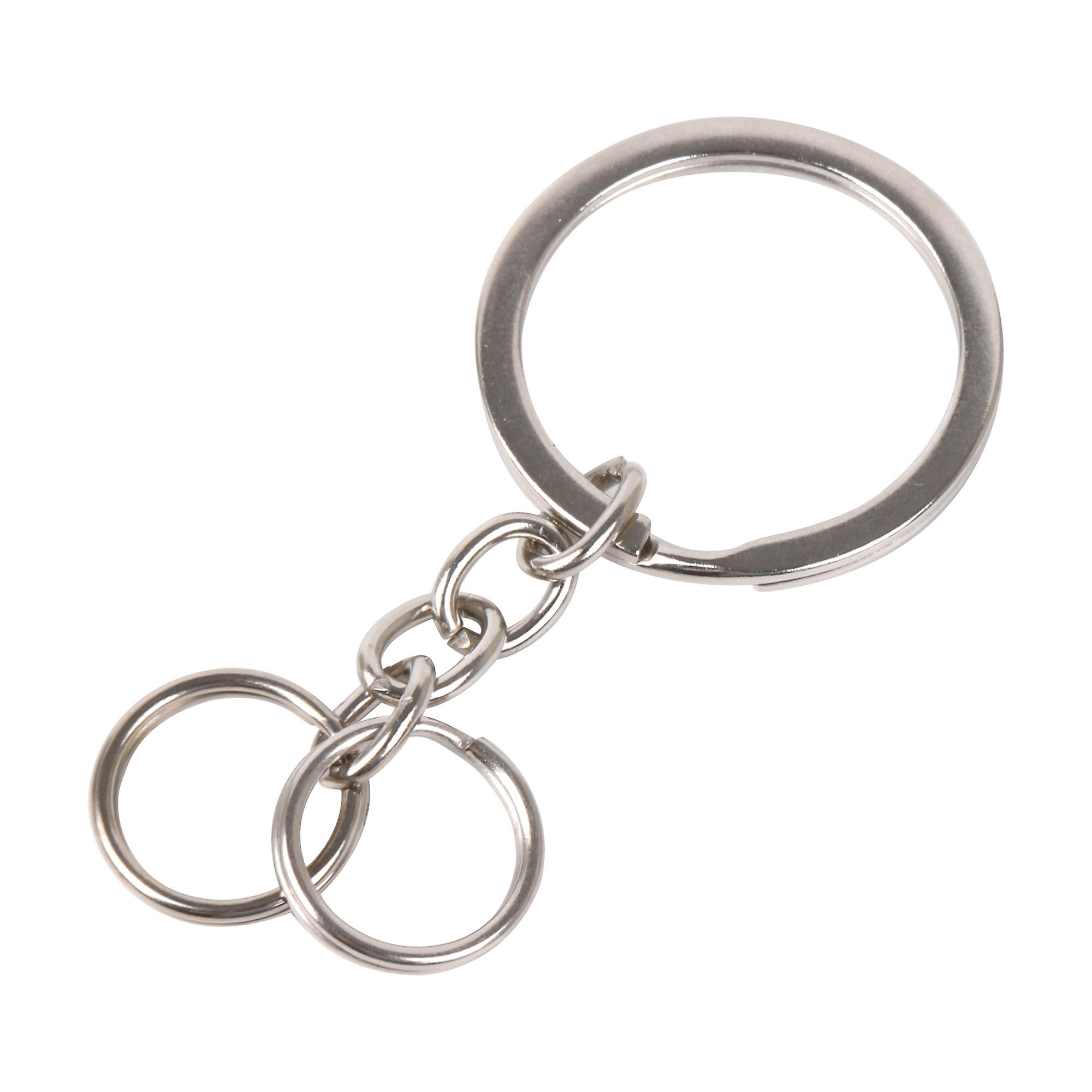 Split Keyrings Flat O Ring for Home Office Keys Attachment 1.18Inch & 0.59Inch