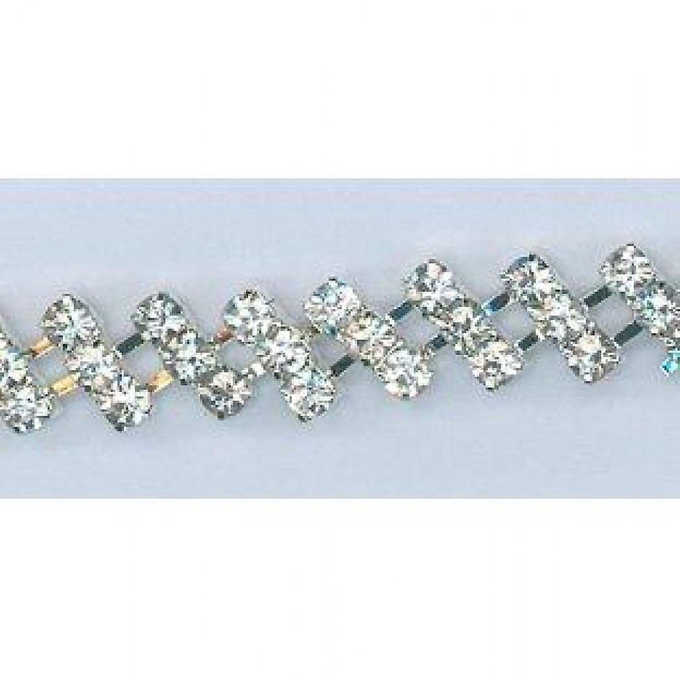 Minerva 9mm Diamante Trim Silver - per metre