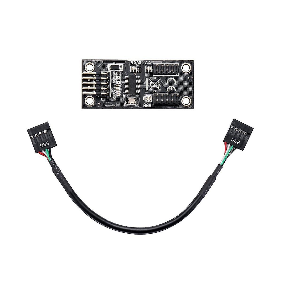 Usb Hub Usb Splitter Usb2.0 9pin To Dual 9pin Hub Adapter Riser ...