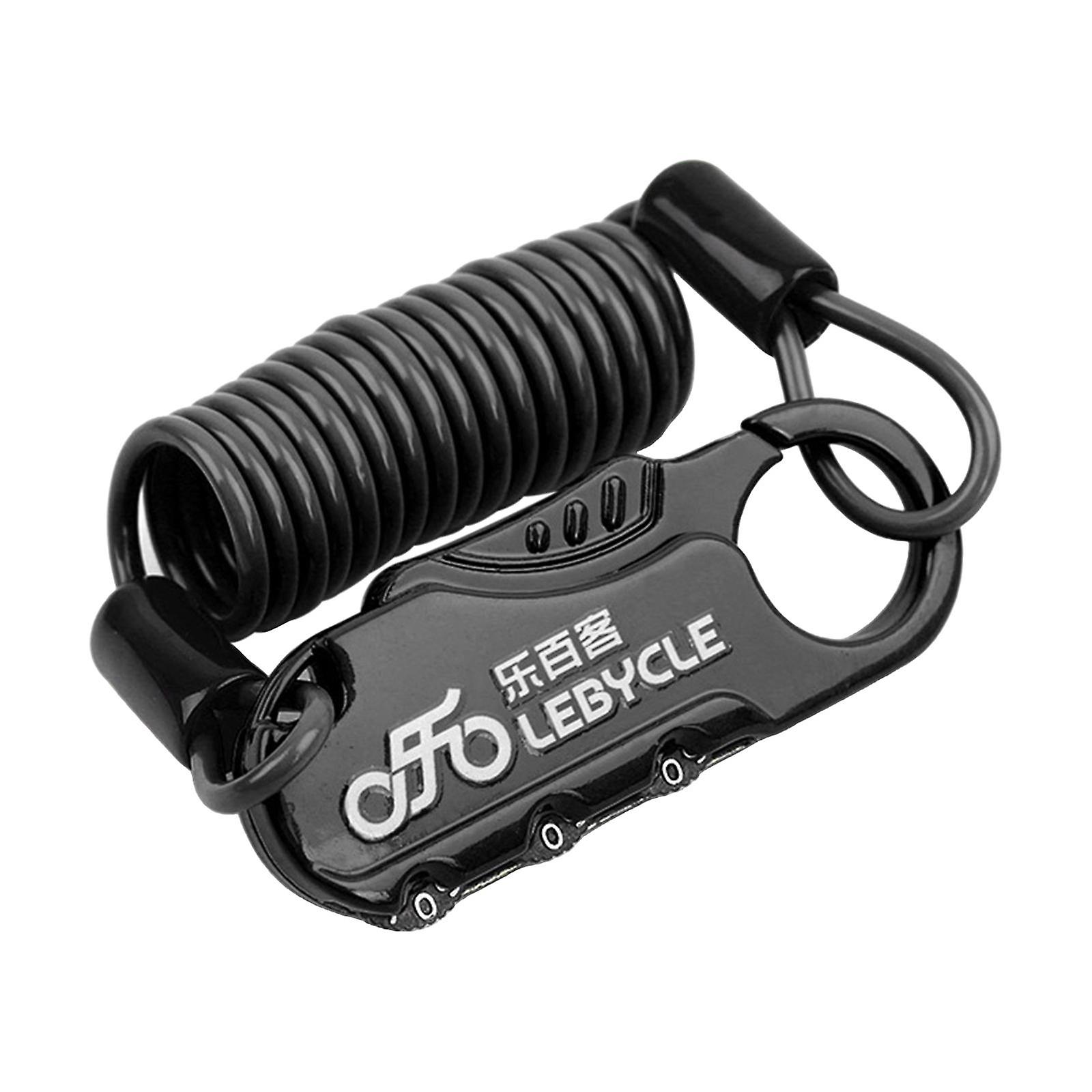 Helmet Cable Lock Password Locks for Bicycle Stroller Wheelchair Red