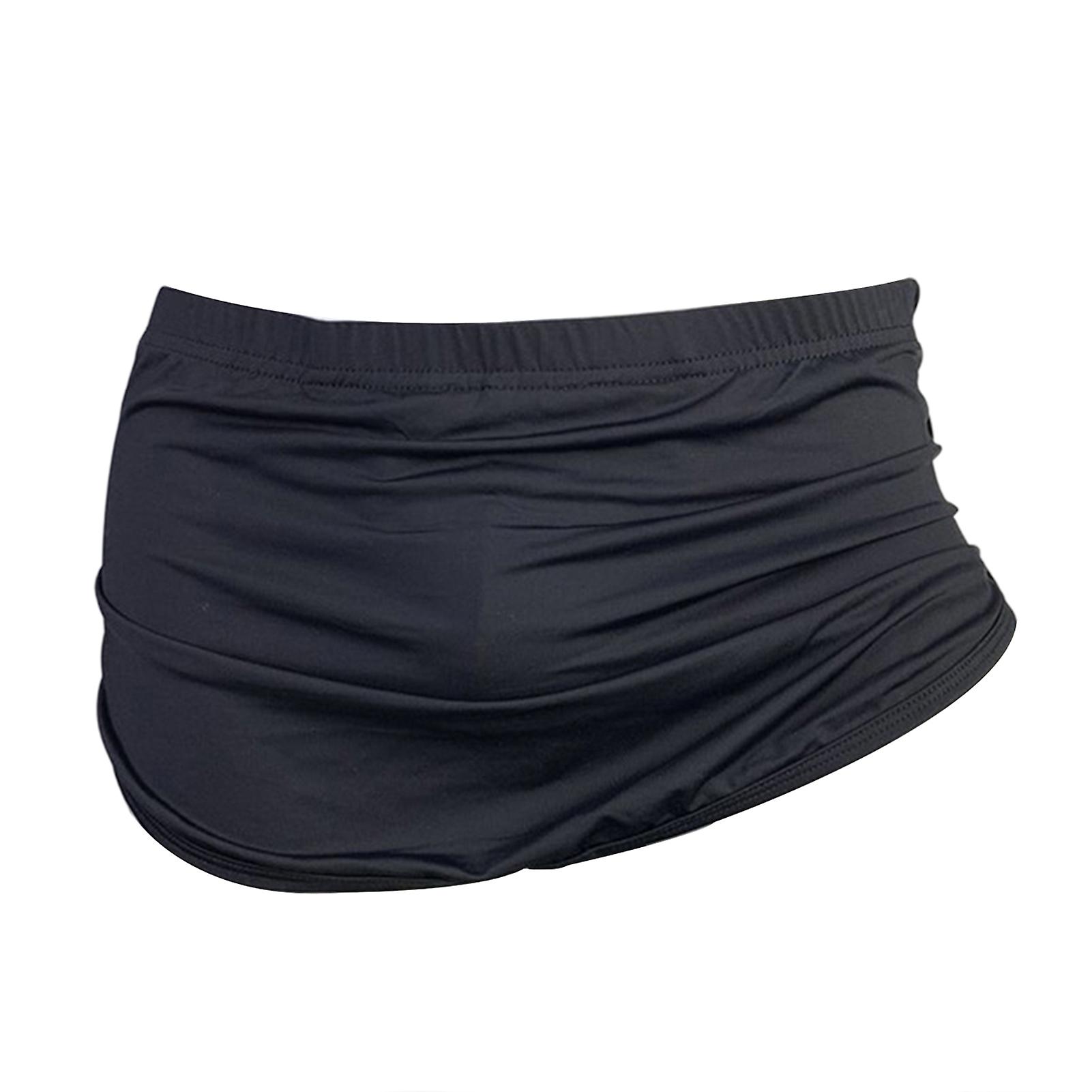 Men Panties Removeable Closure Solid Color Close Fit Low Waist Stretch Ice Silk U Convex Underwear Shorts Briefs Underpants