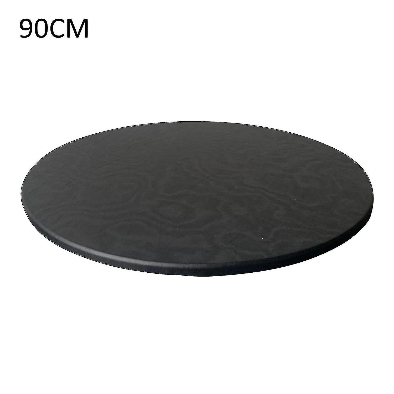 Round Tablecloth Wipeable Kitchen Elastic Edge Waterproof Protector Solid Party