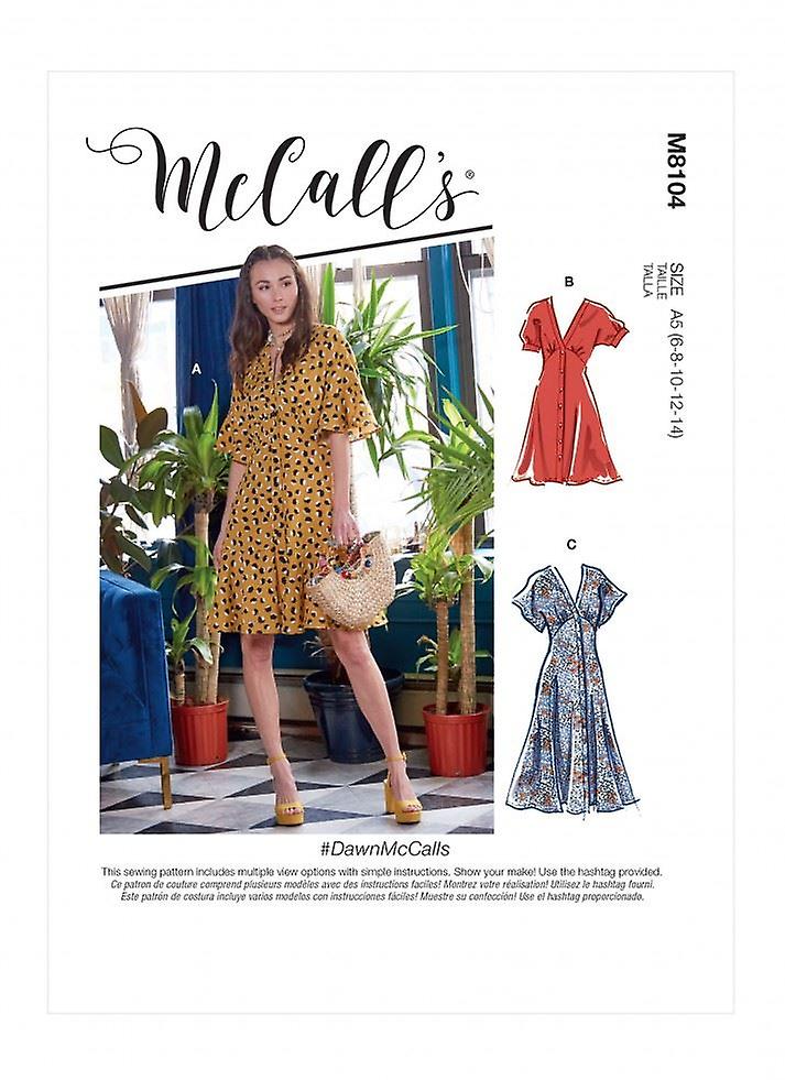 McCalls Sewing Pattern 8104 Women F5 (16-18-20-22-24)