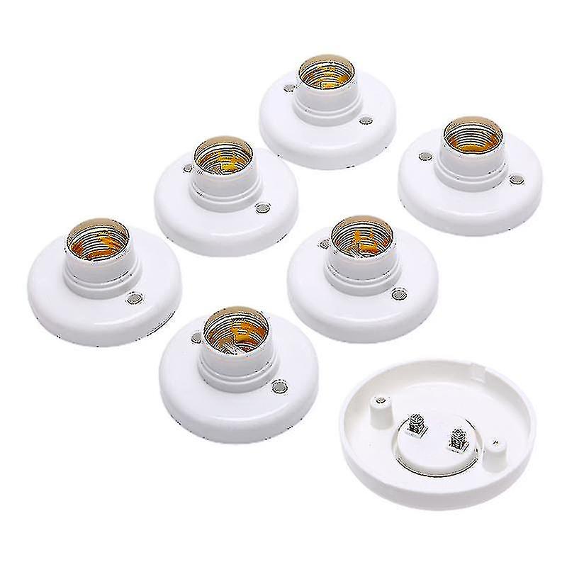 6pcs E27 Edison Screw Cap Socket Ceiling Light Bulb Holder Fixing Base Stand Hfmqv -ys