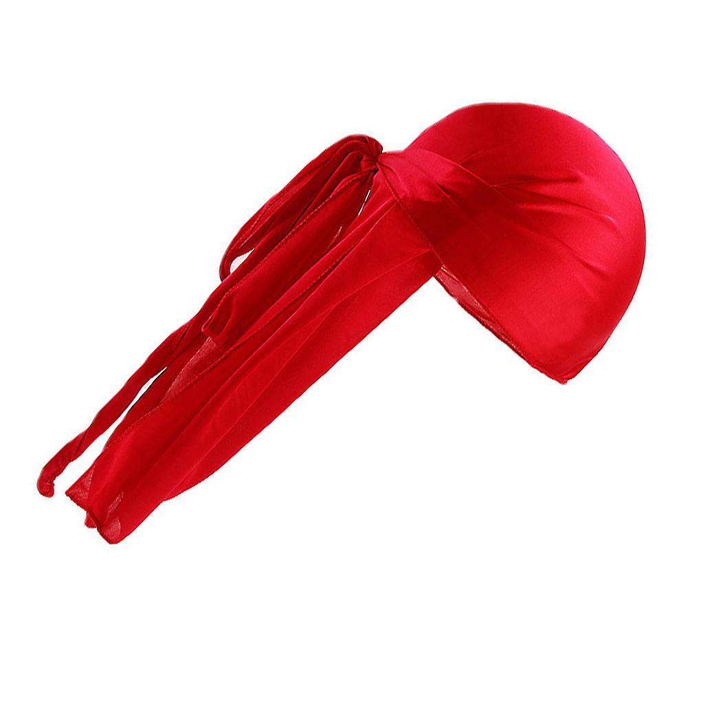 Silk Doo Rags For Men Proper Size Soft And Comfortable Men Black Bandanas For Hip Hop Rapper