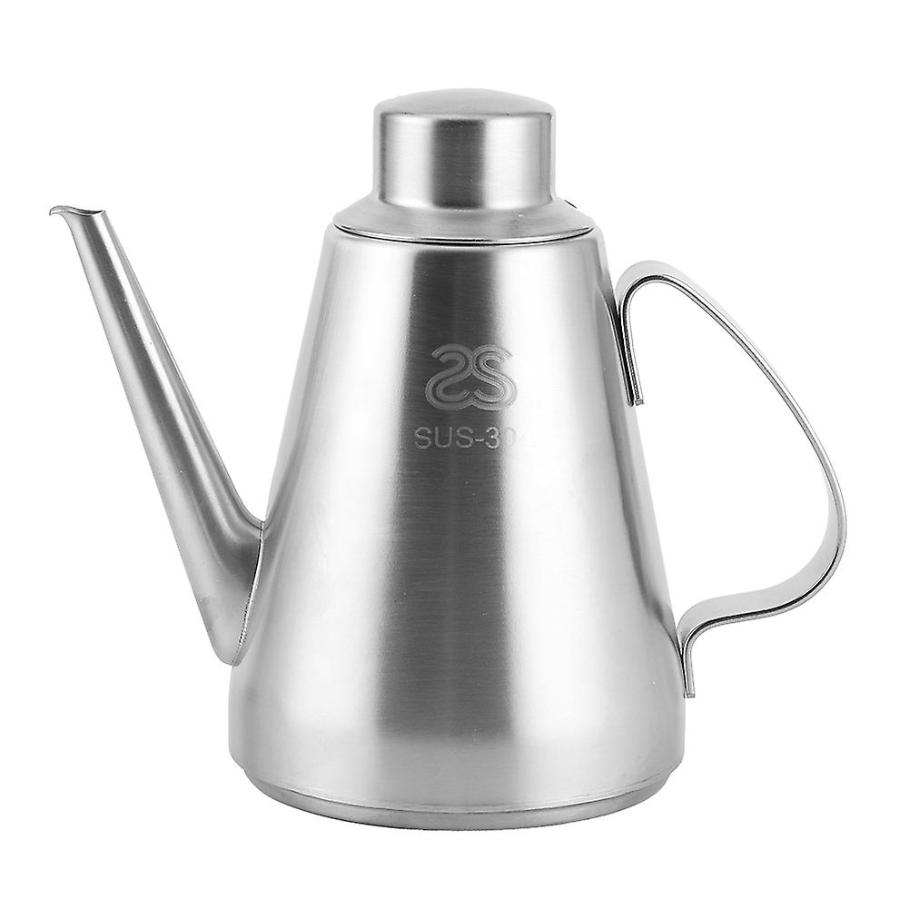Stainless Steel Household Kitchen Handle Oil Pot Bottle Storage Container with Lid18 oz (about 460ML)