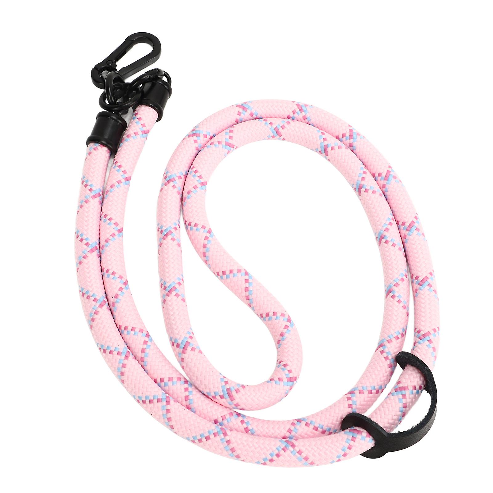 10mm Pink Adjustable Phone Lanyard Metal Polyester Strap 79g