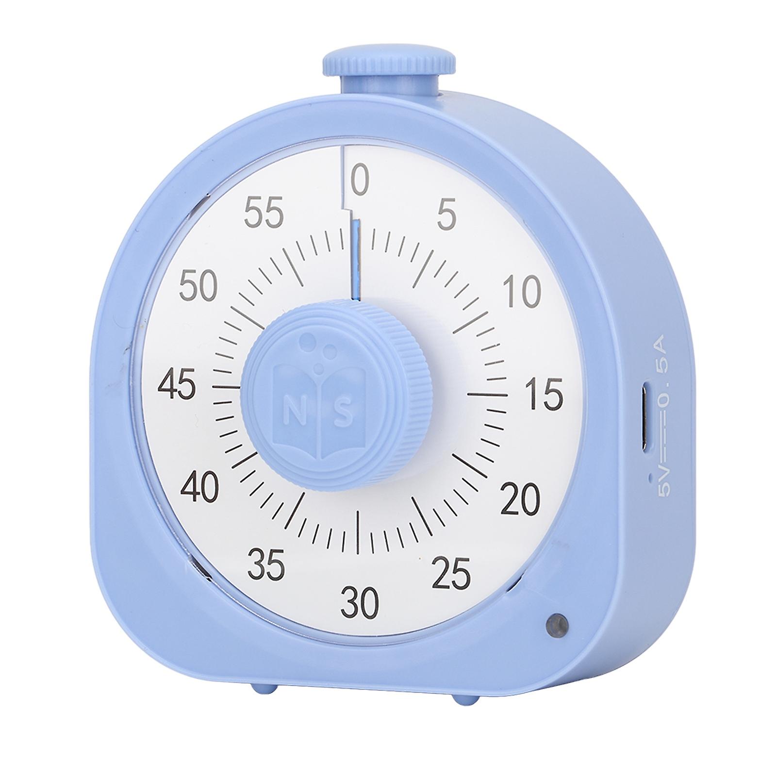 60 Minute Visual Timer for Kids Adults with Two Reminder Modes Focusing Mode Classroom Timer for Home School Work Blue 