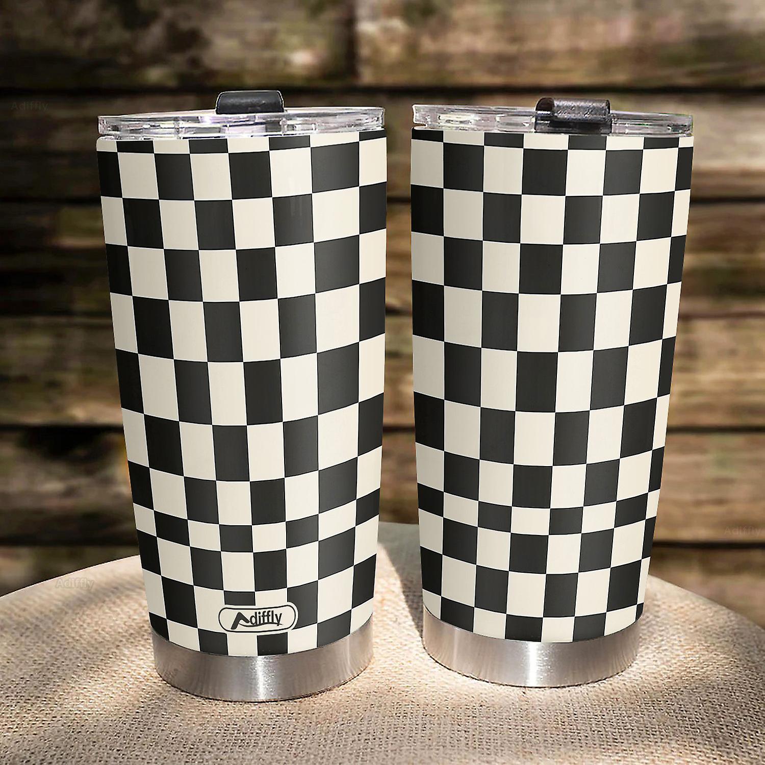 Oasisdream 20oz Stainless Steel Travel Coffee Tumbler with Mosaic Pattern Style