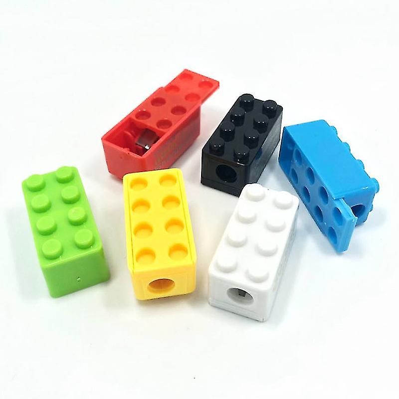 5/10pcs δημιουργικό χαριτωμένο παιχνίδι κινουμένων σχεδίων που χτίζει τα δομικά στοιχεία πλαστικό ξύστρα μολυβιών