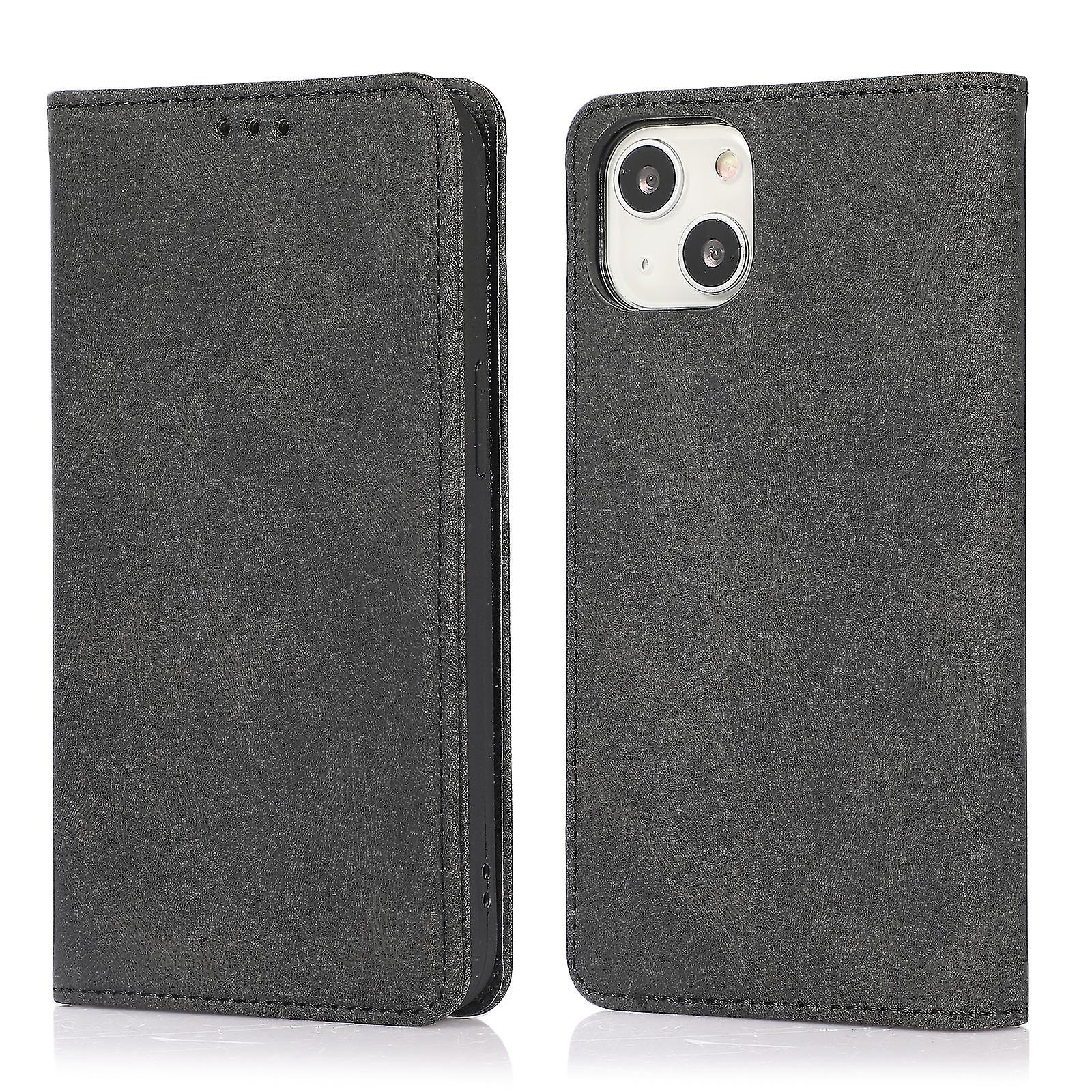 Crazy Horse Texture Leather Case For Iphone 13 Pro Max Black