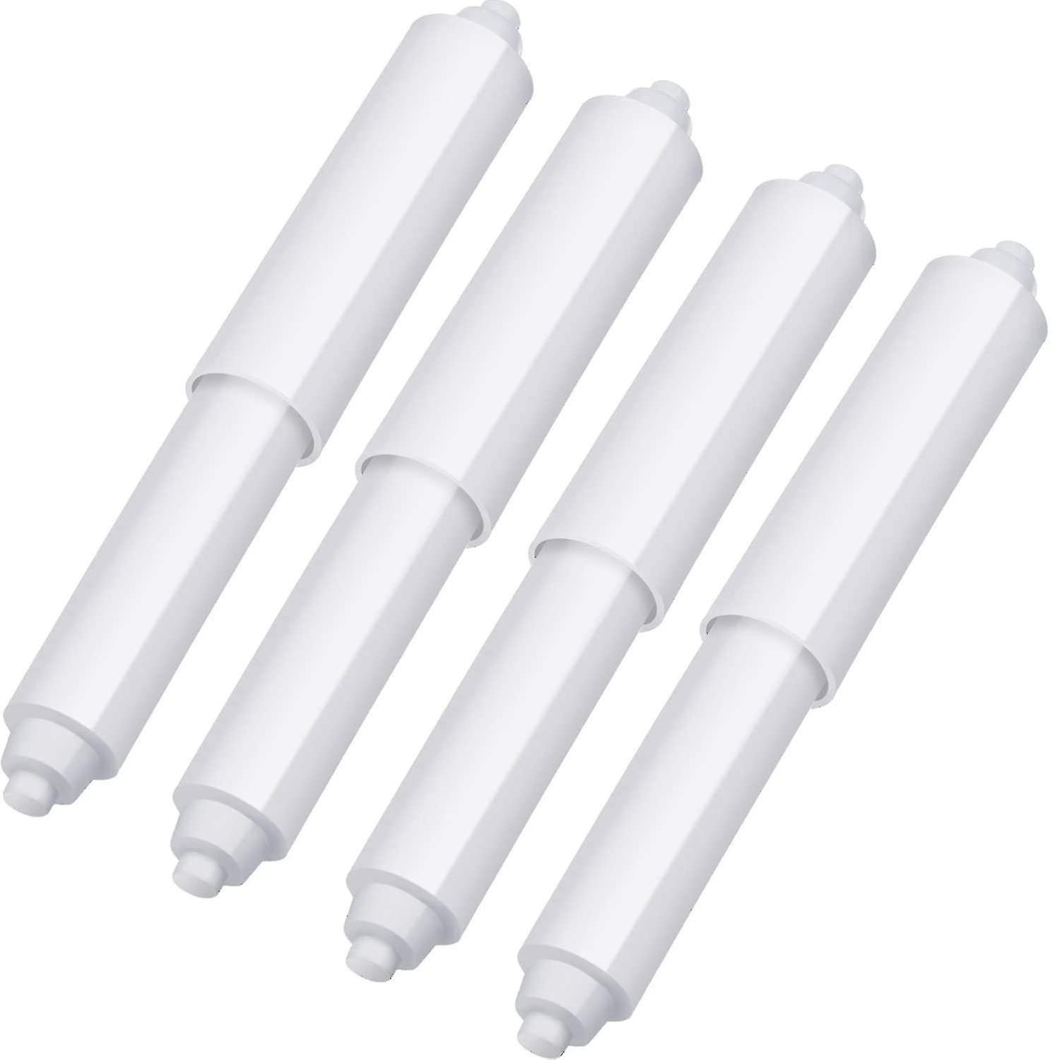 4 Pieces Toilet Paper Holder Roller Replacement Plastic Spring Loaded, Paper Holder Insert (White)