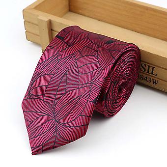 Silk Touch Vintage Polyester Tie Print 7cm Luxury Floral Tie Plaid Dot Paisley Cravat Banquet Suit Tuxedo Gift for Men Daily