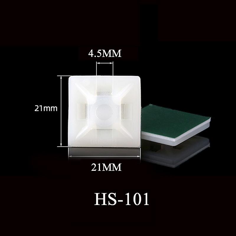 50pcs/pack Self Adhesive Cable Bases Fixings White Cable Wire Zip Tie Fixing Bases Wall Bracket Cable Accessories