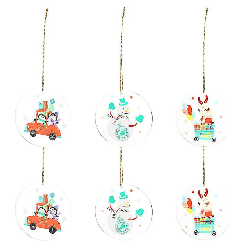 6pcs Xmas Hanging Decal