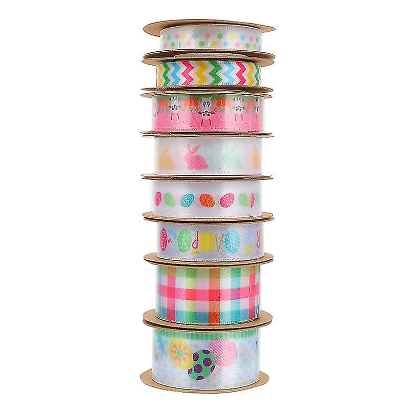 8rolls Easter Decorative Ribbon