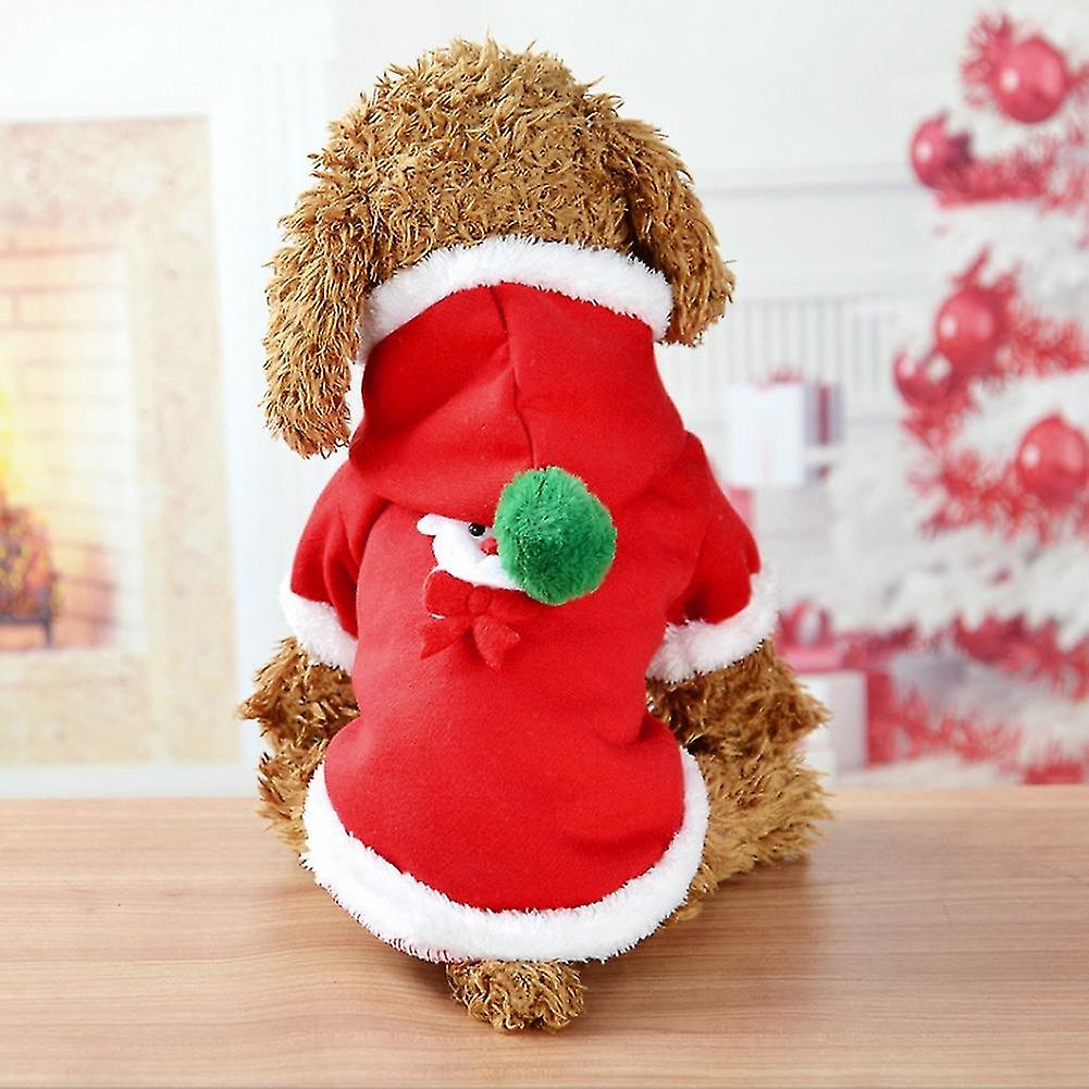 クリスマスの日のペットコスチュームパーカーかわいい綿の服であなたの犬や猫を暖かく保つために