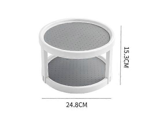 Rotating Spice Rack with Nonslip Lining 360 Degree Rotating Wheel Buckle Together Easy to Install Turntable Organizer for Item Storage and Organizatio