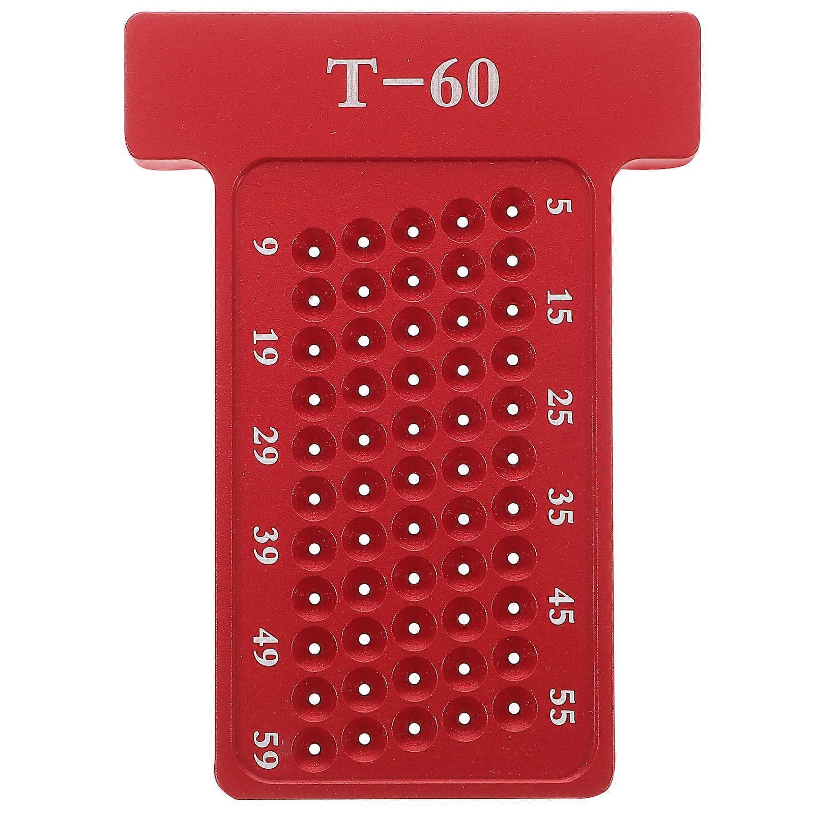 Handy Woodworking Scriber T Type Hole Positioning Gauge for Woodworking (Red)