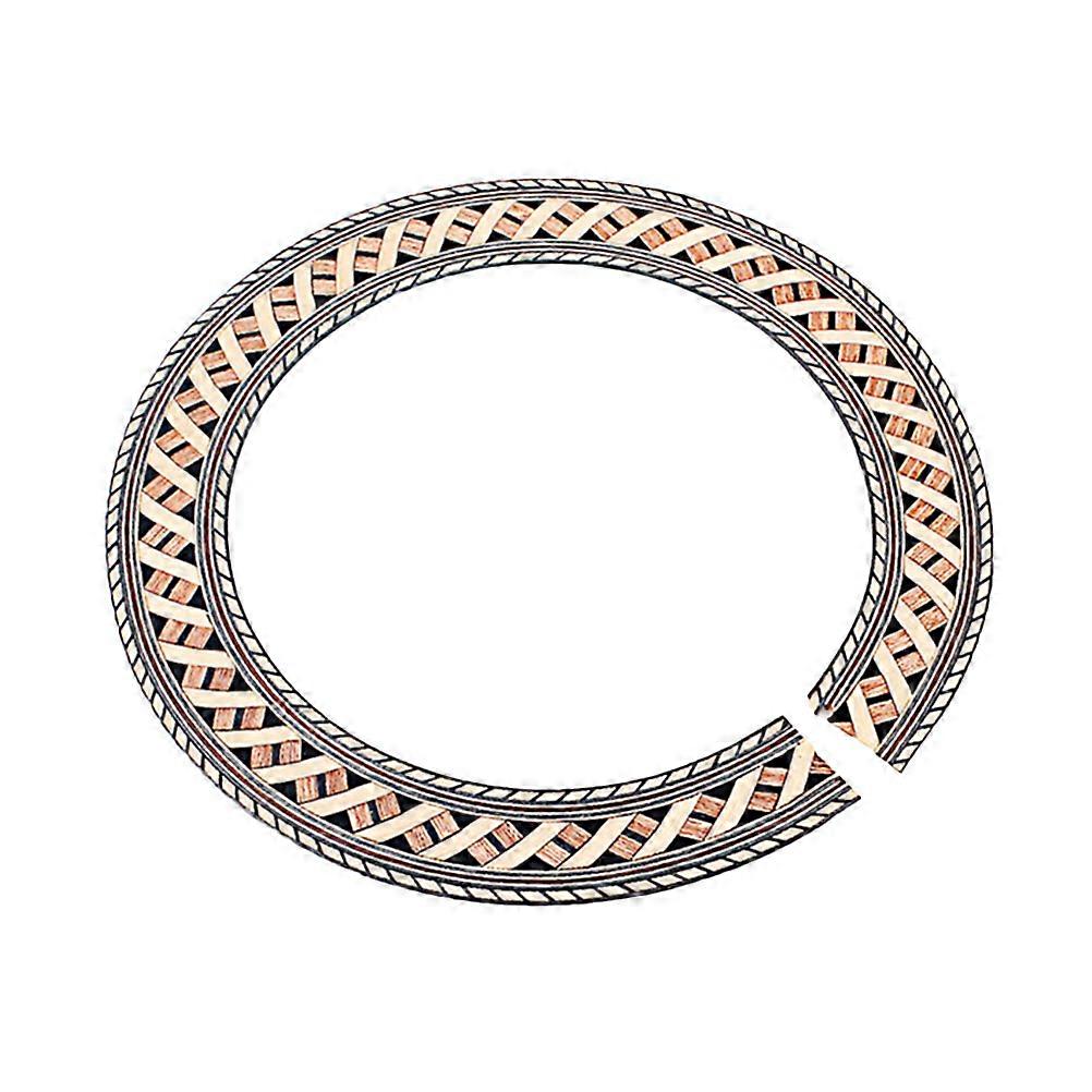 木製ギターロゼットカーブストリップギターサウンドホールインレイギターデカール93mm