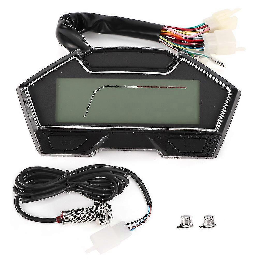 12V speedometer odometer 0-10000rpm tachometer oil level water temperature meter motocycle universal gauge
