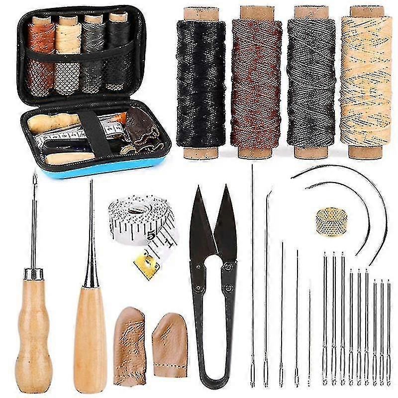 Leather Stitching Kit Waxed Thread For Leather Craft 28 Pcs