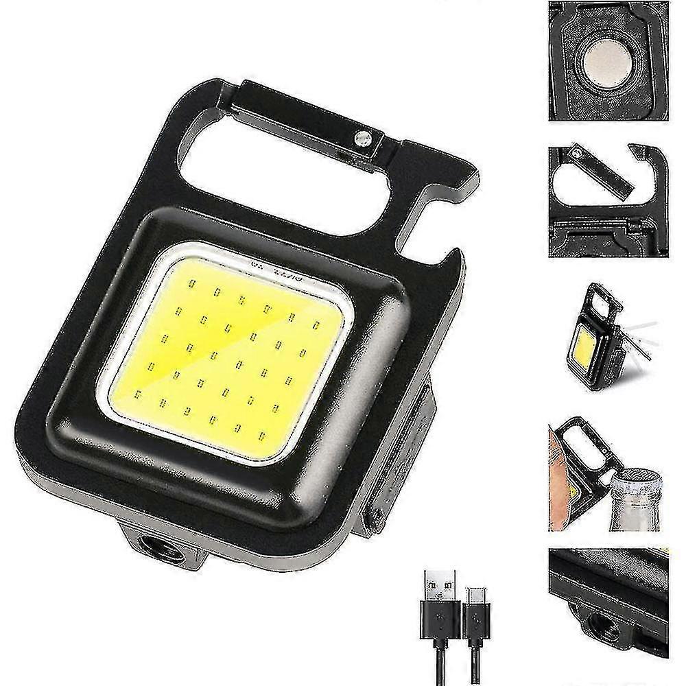 800 lumenów Mini mała latarka Cob Latarki Bright Rechargeable Brelok