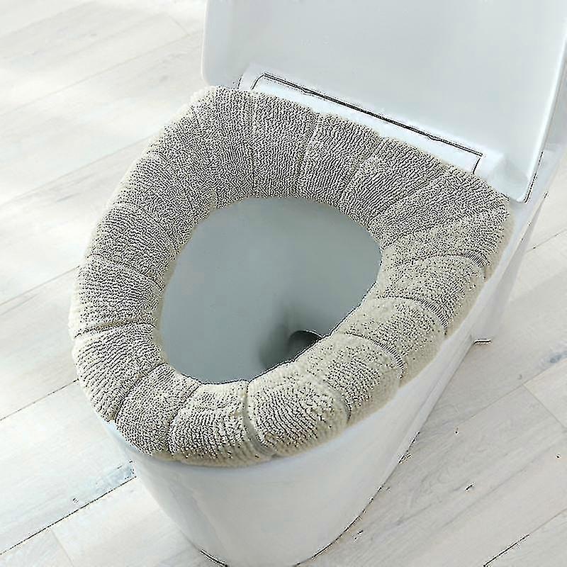 Thicker Warmer Toilet Seat Cover Cushion Mat Pad Soft Cloth Stretchable Washable