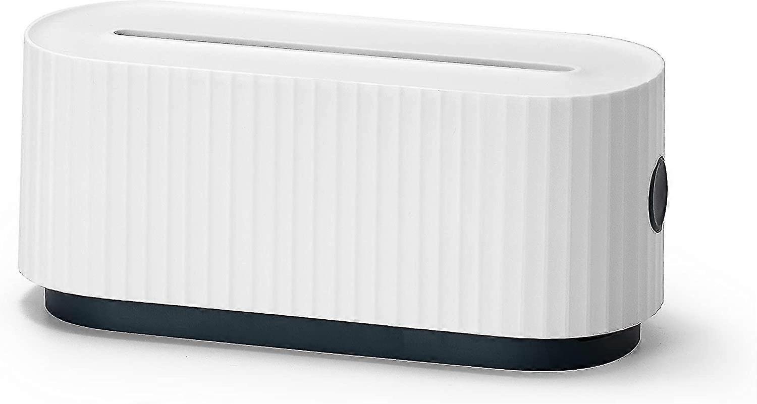 Power Cord Storage Box Large-Capacity Ventilation and Heat Dissipation Socket Wire Desktop Storage Box (White)