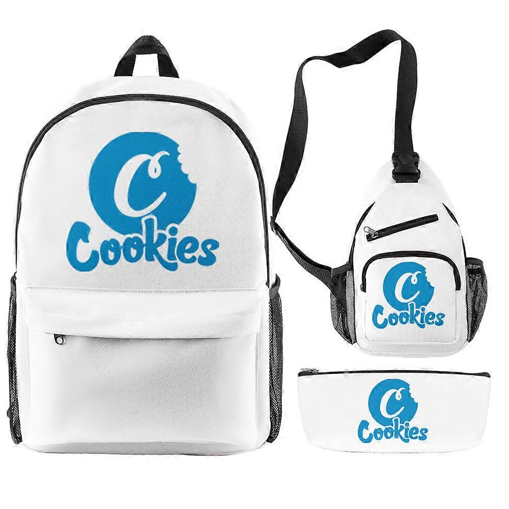New Cook3D digital color printing Oxford cloth breathable and wear-resistant primary and secondary school students' schoolbag three-piece set  3-NMAOV