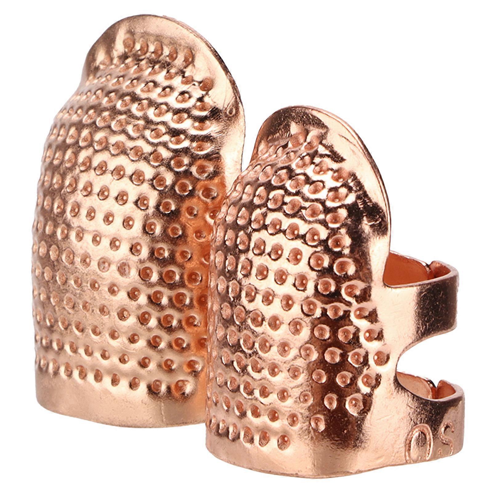 Degetar metalic retro degetar de cusut degetar reglabil deget protector DIY quilting instrumente pentru broderie acRose Gold
