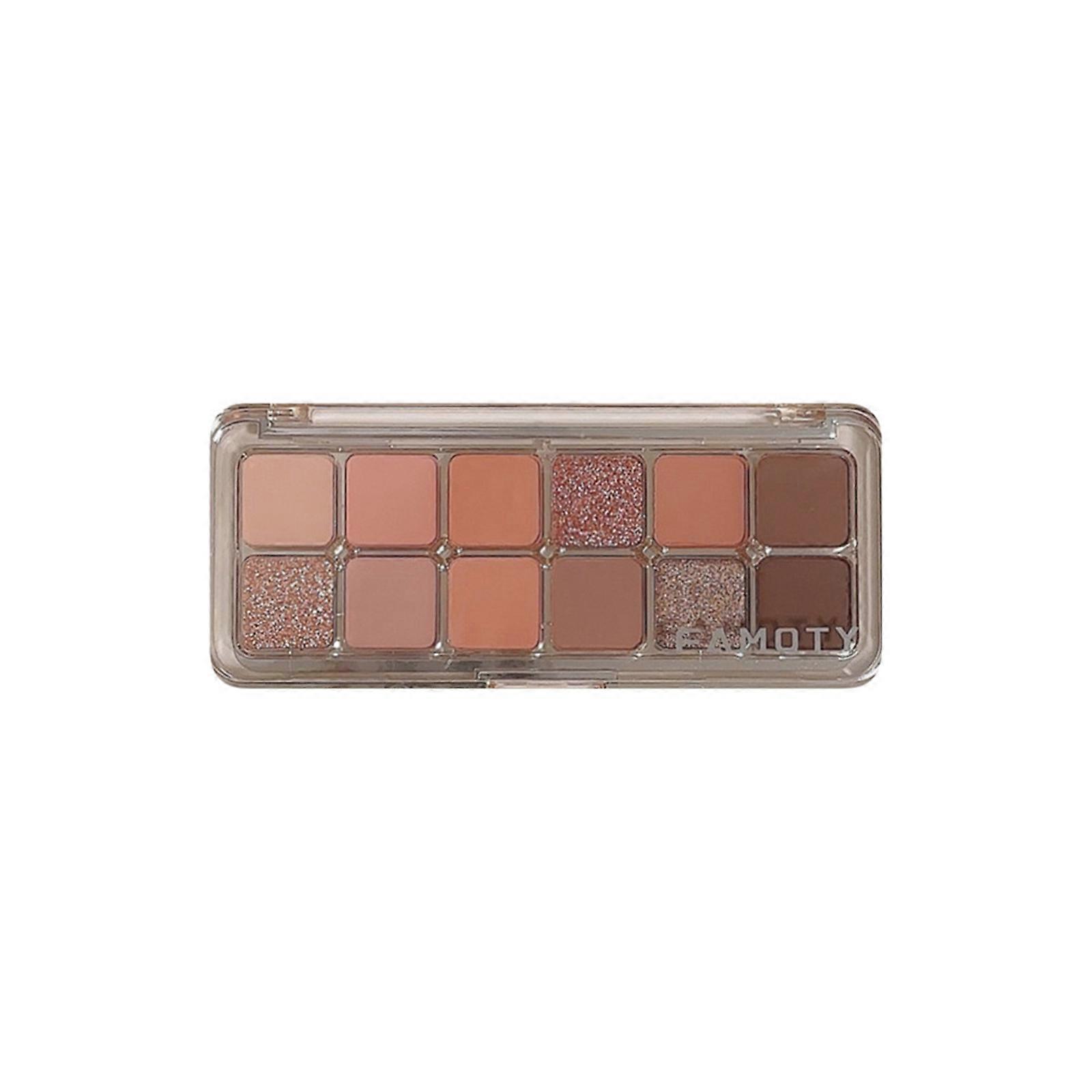 12-color Eyeshadow Palette, One For Multiple Uses, Fine Shimmer, Earth-tone, Pearlescent Matte Cosmetics