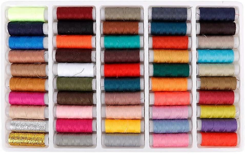 Sewing Thread,50PCS Different Color Sewing Thread Set Polyester Thread Kit