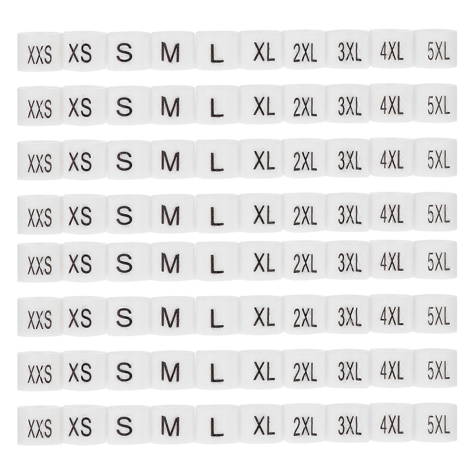 100Pcs Plastic Clothes Hanger Size Markers Color-Coding Hanger Sizes Marker Kits