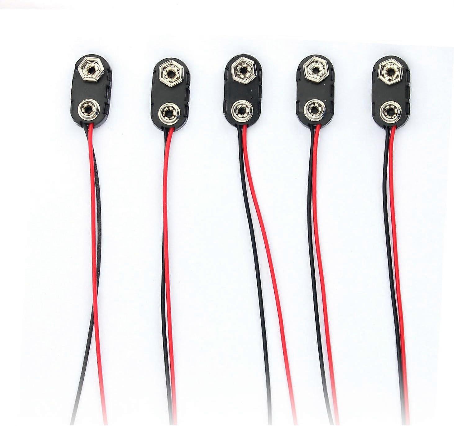 5Xpcs Black Hard Plastic Battery Housing 1 Wire Type 9V