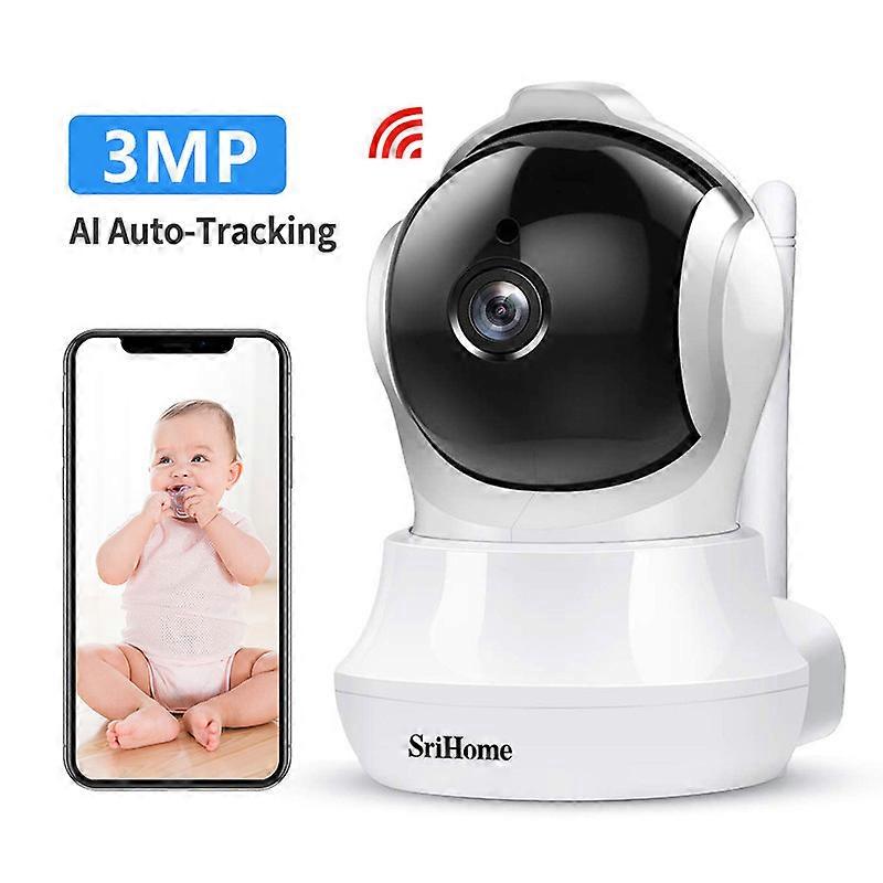 سريهوم SH020 3MP اللاسلكية واي فاي CCTV IP كاميرا مراقبة الأشعة تحت الحمراء للرؤية الليلية مراقبة الطفل