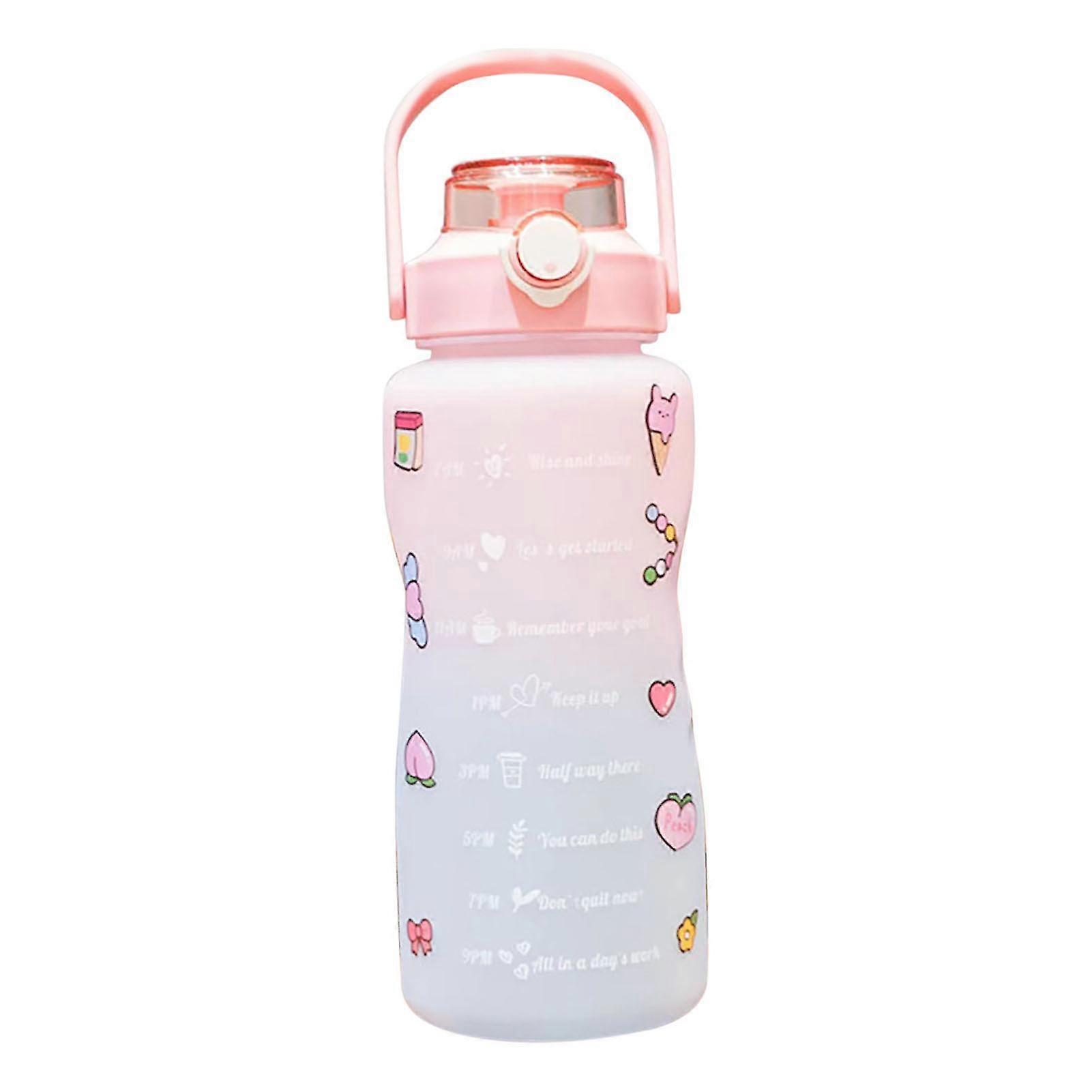 Gradient Water Bottle Bpa-free 1.5/2l Drinking Bottle With Straw For Fitness