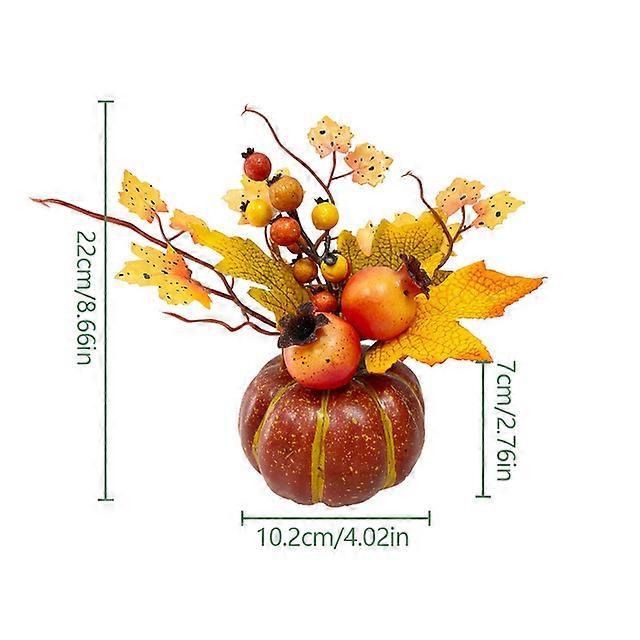 Artificial Pumpkins Maple Leaf Pomegranate Table Home Decor House Prop Autumn Harvest Thanksgiving Halloween Party Decor