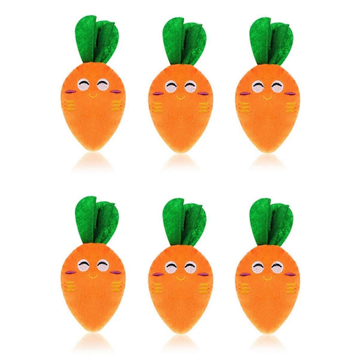 Dog Squeaky Carrot Dog Toys Plush Stuffed Soft Puppy Chew Toys Interactive Pet Supplies for Small M