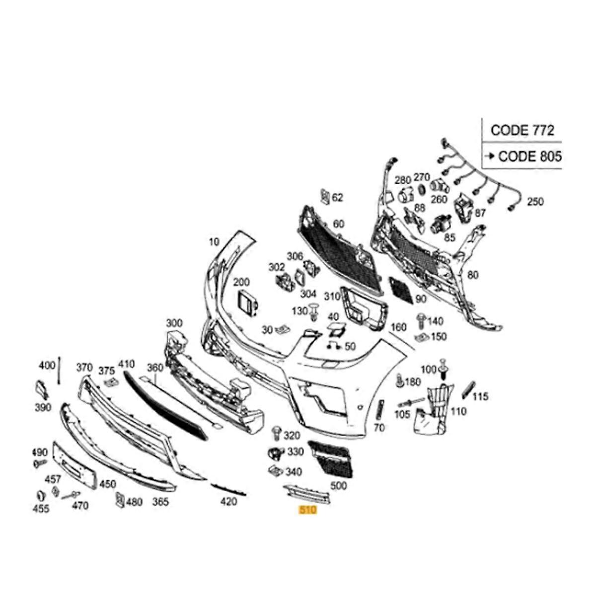 Left Front Bumper Fog Light Trim Bezel A1668851574 for W166 ML/ 63 2012-2015 DRL Lamps Chrome Frame