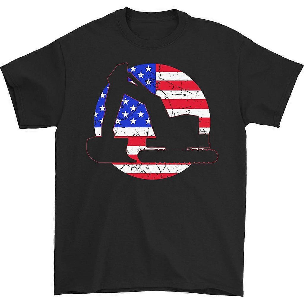 American Flag Construction T-shirt