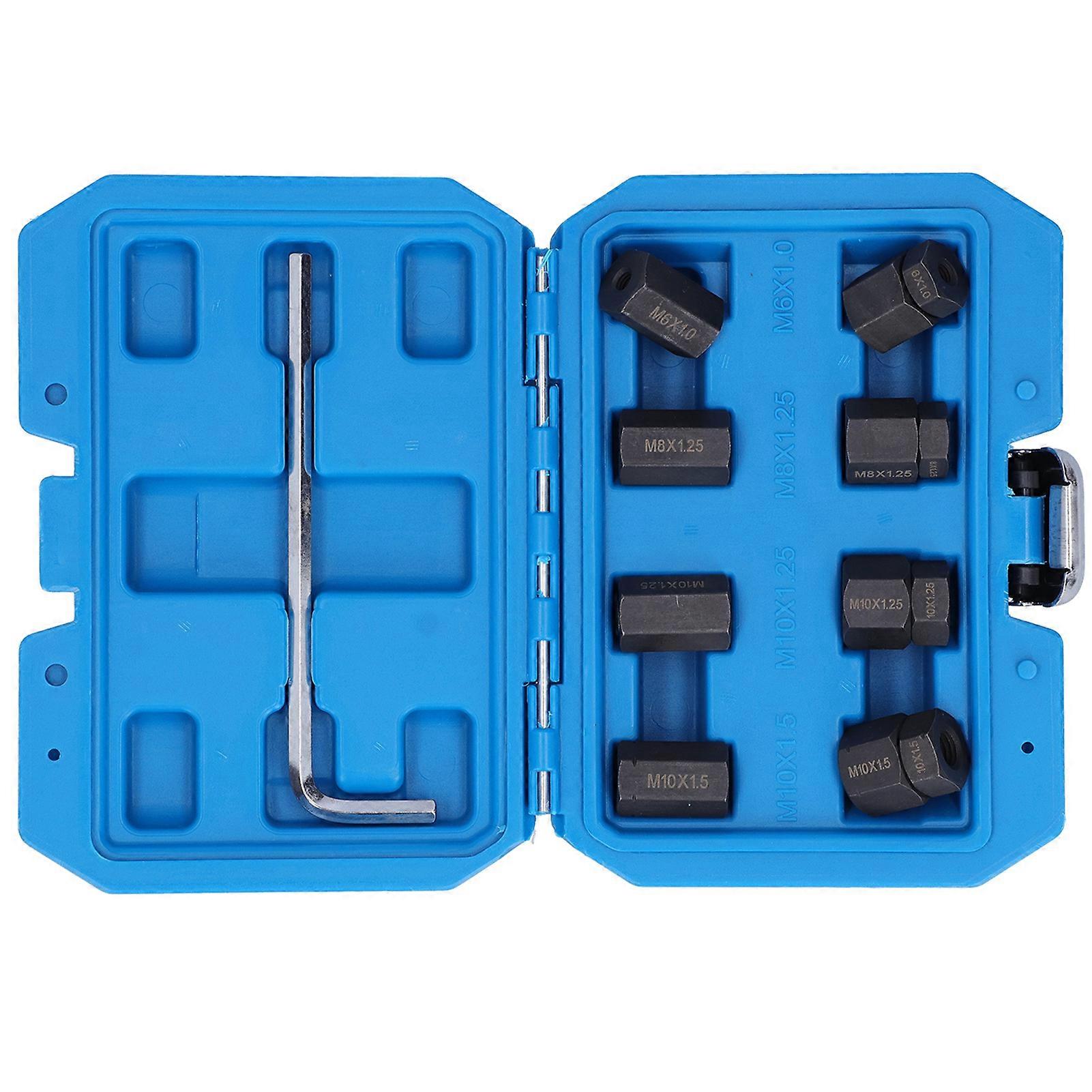 9 darabos autós szegecses kiszedő készlet menetmentes sérülés nélkül M10x1.5 M10x1.25 M8x1.25 M6x1.0