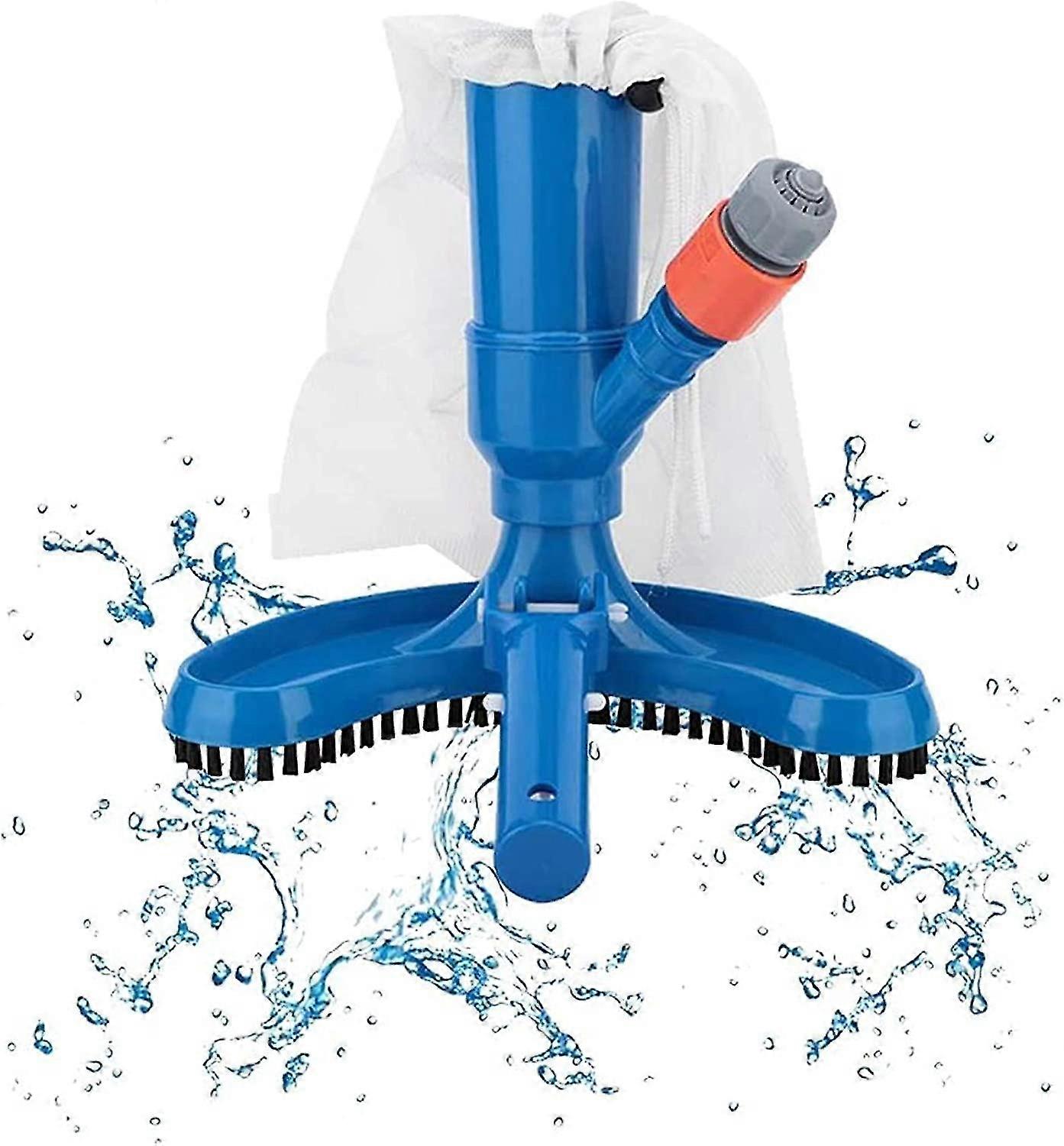 pool vacuum cleaner, jet vacuum brush swimming pool vacuum head cleaner with brush and hose connector, vacuum cleaning accessories for spa pond pool f