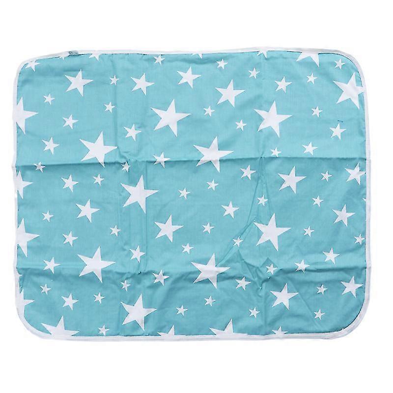 60x75cm Changing Pad Waterproof Diaper Changing Mat Non-Slip Waterproof And Washable For Baby Infant - Green Stars (Green)