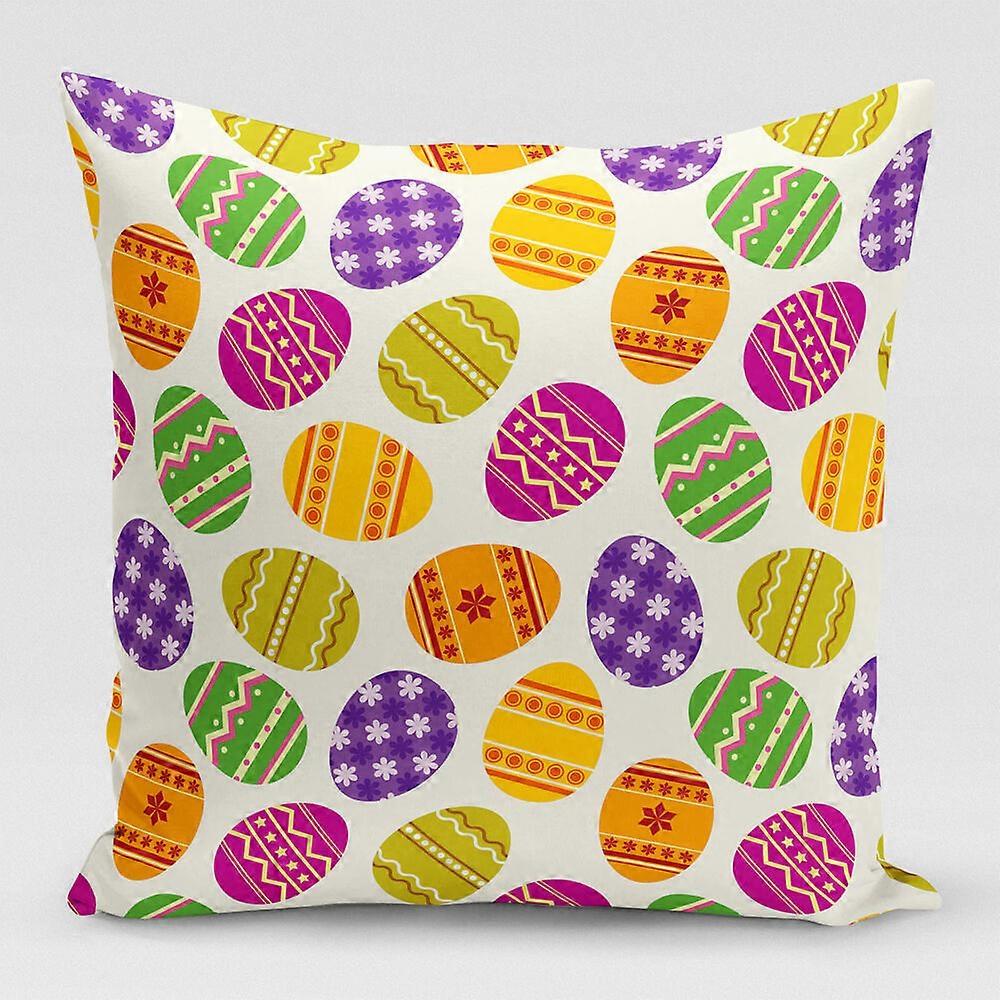 イースターエッグスロー枕カバー伝統装飾ソファコットンクッションカバーデザイン1286jpjcjh