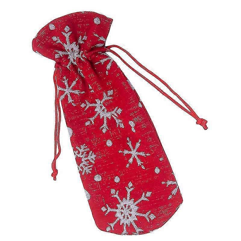 1pc Christmas Red Wine Bottle Cover Wine Bottle Bag Champagne Bottle Cover