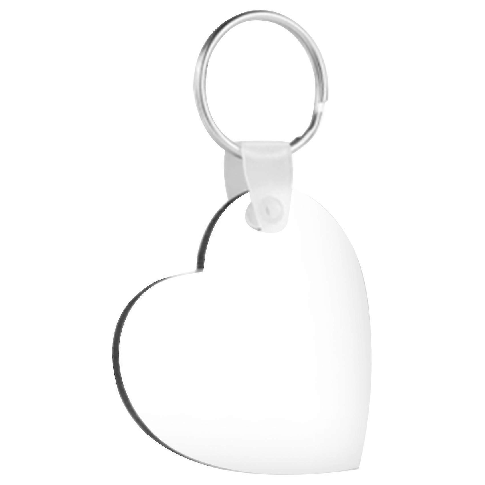 35PCS Heart Board Keyring Printing Keyrings DIY Sublimation Key Chains Accessories(Double Sided)