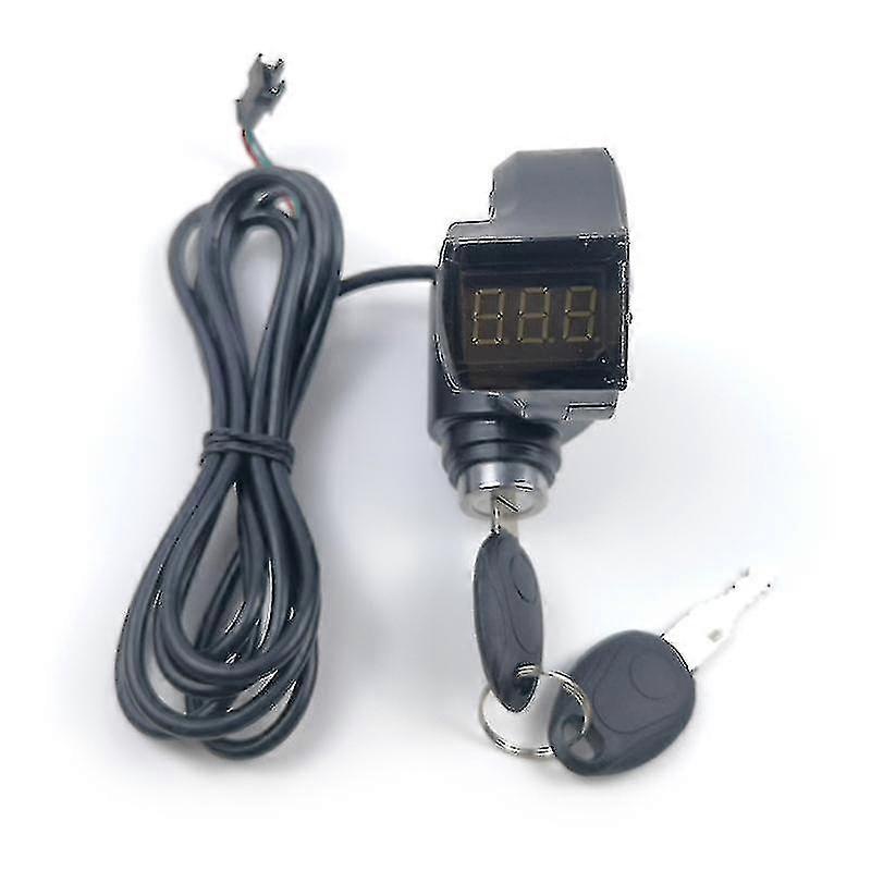 Electric Scooter Voltmeter Switch Power Key Lock E-bike Finger Thumb Throttle
