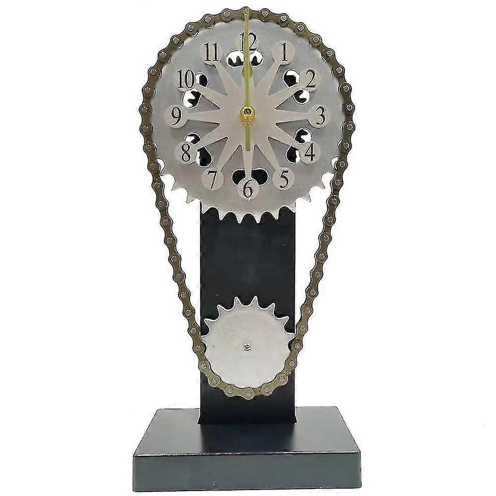Steampunk Clock With Movement Gears Home Decor Rotating Gear Clock