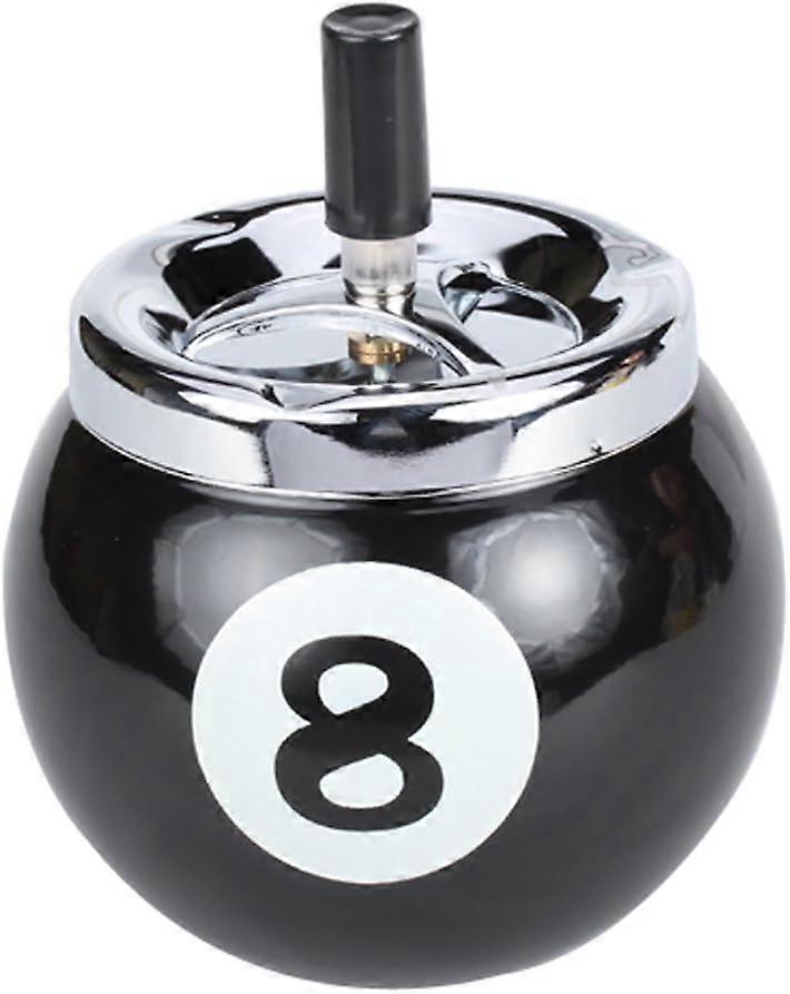 Billiard Ball Billiard Ball Push Button Metal Cigarette Ashtray,2024 Ping